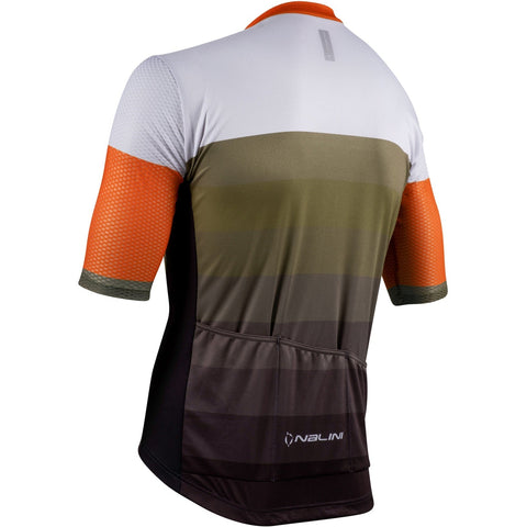 Nalini BAS CLASSICA Men's Cycling Jersey (Olive/Orange) S, M, 2XL