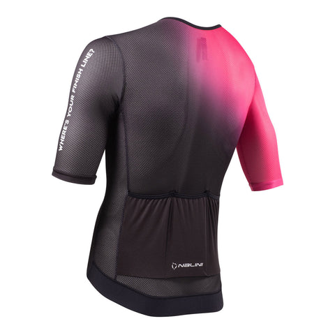Nalini MESH Men's Cycling Jersey (Black/Coral) S-3XL