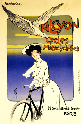 Alcyon Cycles Motocyclettes Poster