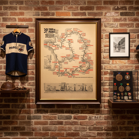 1952 Tour de France Map Poster