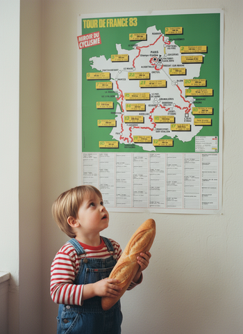 1983 Tour de France Map Poster