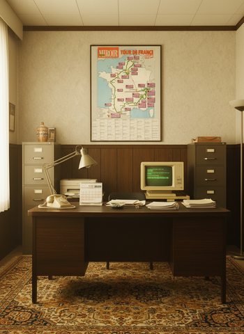 1984 Tour de France Map Poster