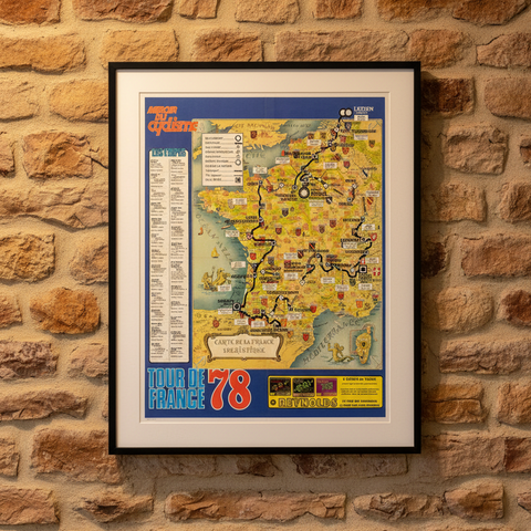 1978 Tour de France Map Poster