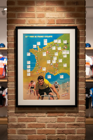 1980 Tour de France Map Poster