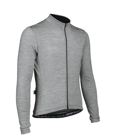 M. MIDWEIGHT MERINO LS JERSEY - HEATHER GREY