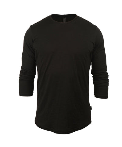 M. LIGHTWEIGHT MERINO LS TEE - BLACK