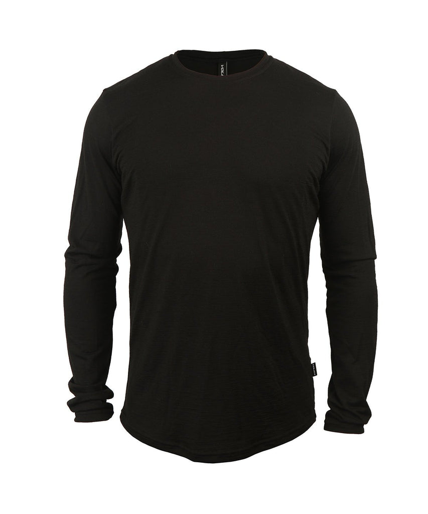M. LIGHTWEIGHT MERINO LS TEE - BLACK