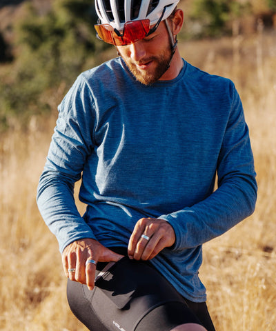 M. LIGHTWEIGHT MERINO LS TEE - GREY HEATHER