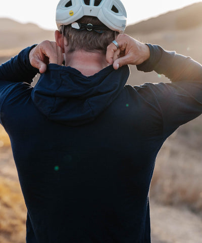 M. MIDWEIGHT MERINO HOODIE - INDIGO