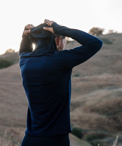 M. MIDWEIGHT MERINO HOODIE - CHARCOAL HEATHER