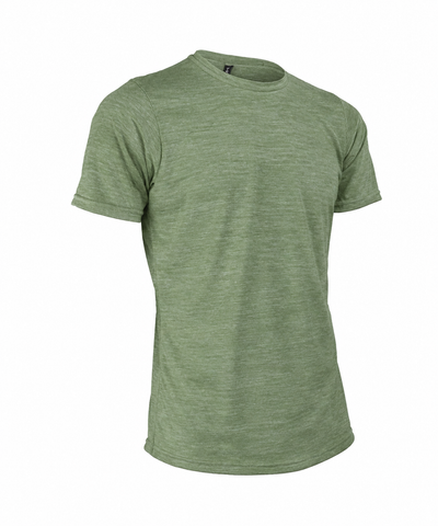 M. LIGHTWEIGHT MERINO TEE - MOSS HEATHER