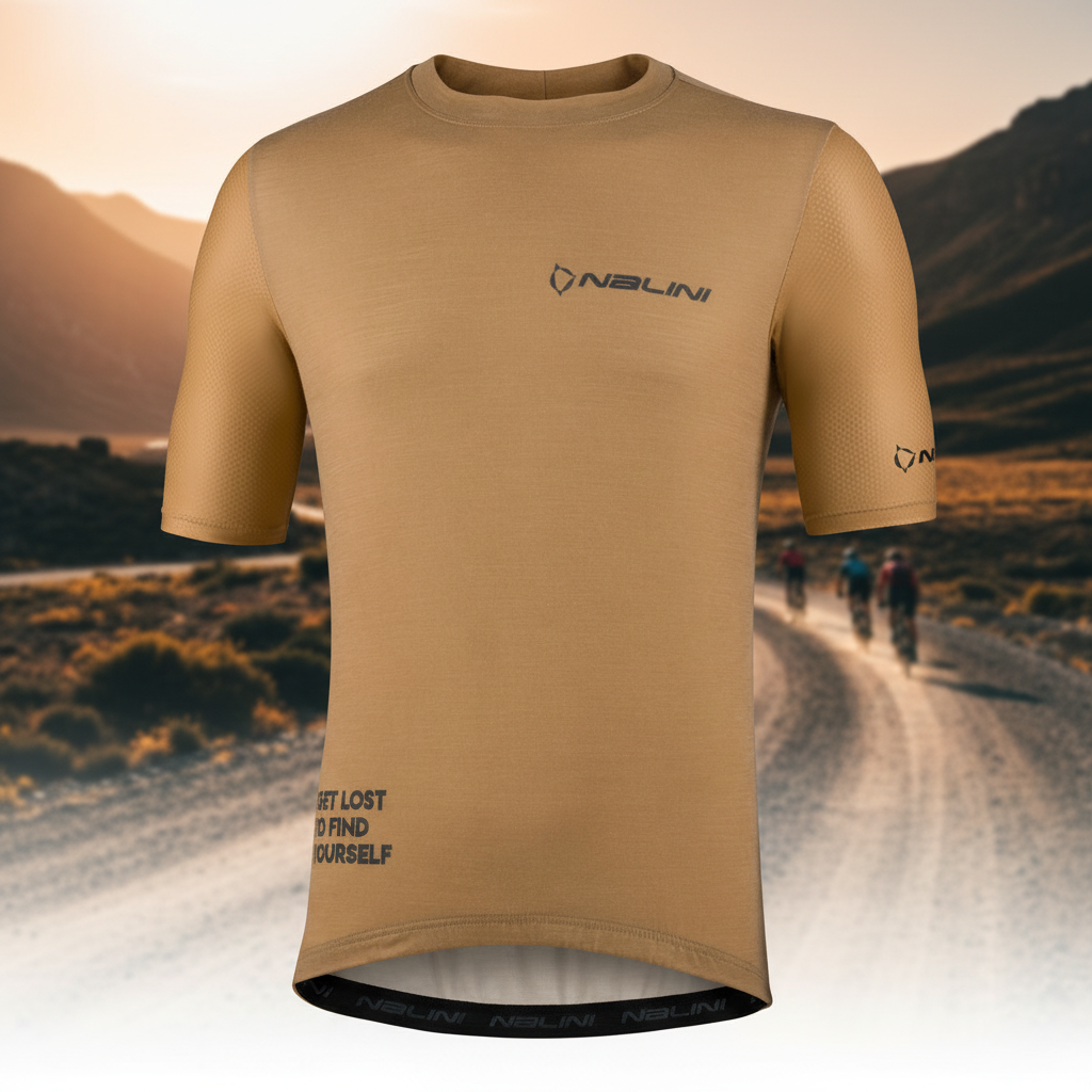 Nalini Gravel WOOL Men's Cycling Jersey (Beige) S-3XL