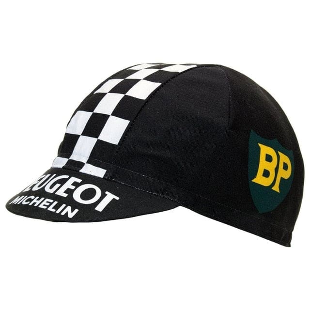 Black Peugeot Vintage Cycling Cap