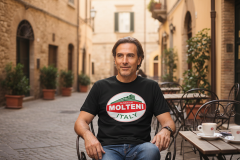 MOLTENI ALIMENTARI LOGO CLASSIC T-SHIRT BLACK - MOLTENI CYCLING