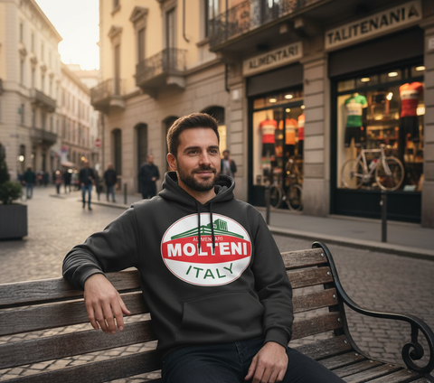 RETRO MOLTENI ALIMENTARI LOGO BLACK HOODIE
