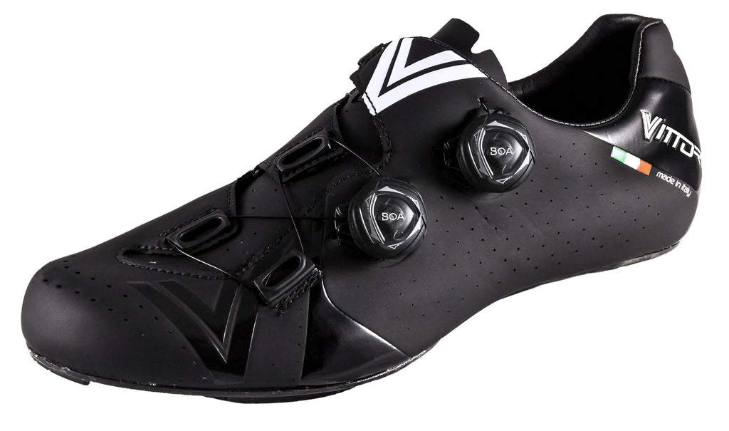 Vittoria Velar Road Cycling Shoes (Black) Speedplay Sole EU 45