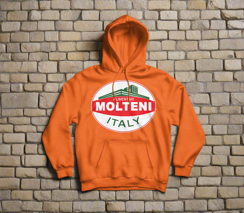 RETRO MOLTENI ALIMENTARI LOGO ORANGE HOODIE