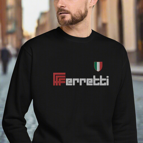 EMBROIDERED BLACK FERRETTI SWEATSHIRT