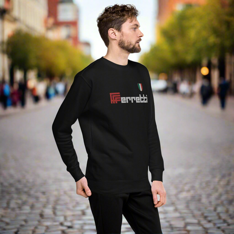 EMBROIDERED BLACK FERRETTI SWEATSHIRT