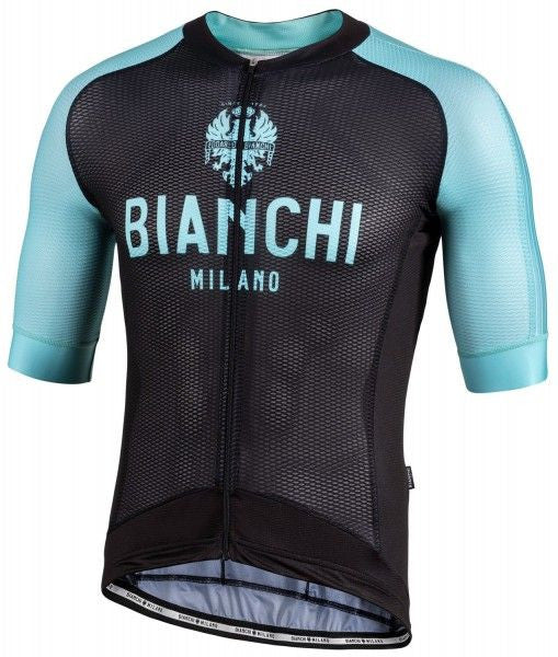 Bianchi Milano VALCONCA1 AERO Men's Black Turquoise Jersey 2XL