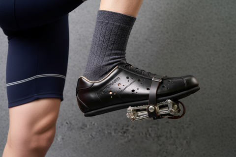 Flat Sole Black Leather Shoes