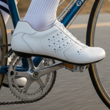 Nuovo Carbon Bianco - White/Tan Leather Shoes