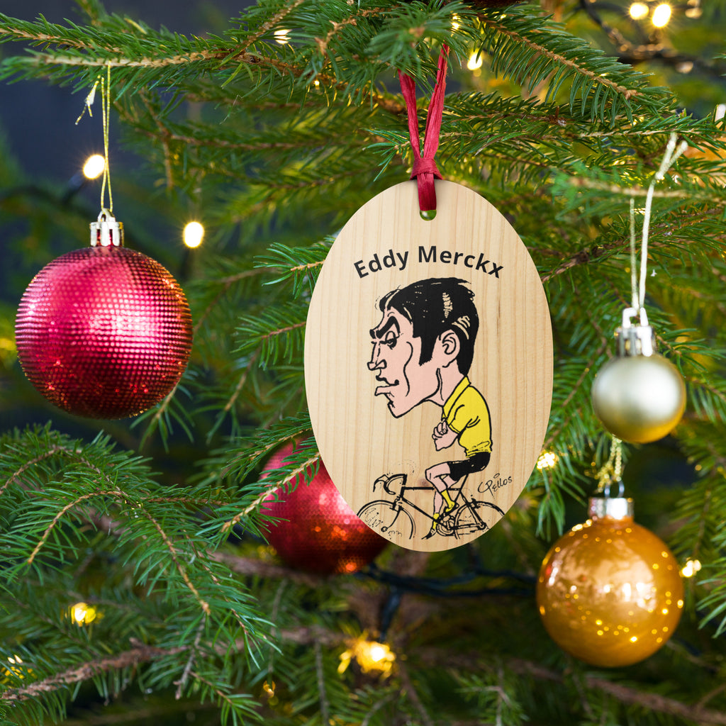 Eddy Merckx Wooden Ornament