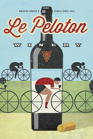 Le Peloton Winery Print - MOLTENI CYCLING