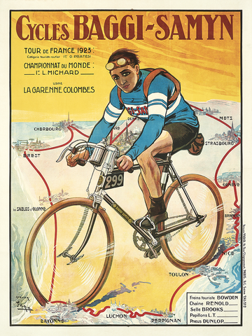 Baggy-Samyn Tour De France 1923 Poster - MOLTENI CYCLING