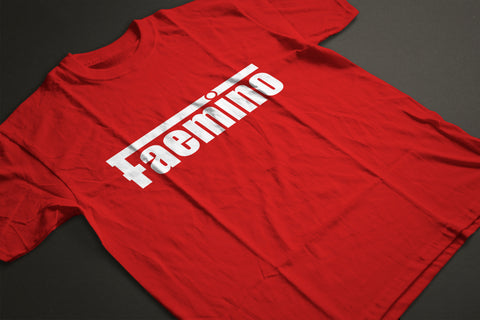 FAEMINO RED or BLACK CLASSIC T-SHIRT